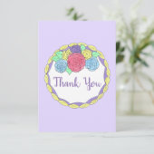 フローラ花バラブライダルシャワー結婚ズケーキ サンキューカード (スタンド正面)