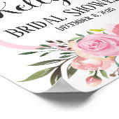 フローラ花ブライダルシャワー歓迎サイン ポスター (角)