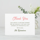 フローラ花ベビー開花植物赤ちゃんシャワー サンキューカード (スタンド正面)