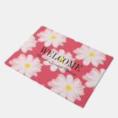 フローラ花付きデイジードアマット及びカスタム文字 ドアマット (アングル)