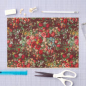 フローラ花切り離しパターンデザイン 薄葉紙 (クラフト)