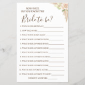 フローラ花嫁のゲームカードをどれだけ知っているか チラシ (正面)