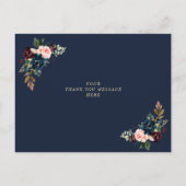 フローラ花嫁サンキューカード インビテーションポストカード (裏面)