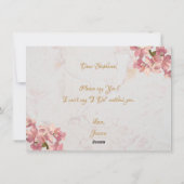 フローラ花嫁プロポーズピンクオーキッドマーブルカード シーズンカード (裏面)