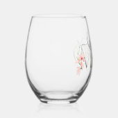 フローラ花嫁ワイングラス花嫁ギフト ステムなしワイングラス (右)