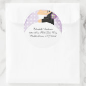 フローラ花嫁&花婿アドレス紫 ラウンドシール (バッグ)