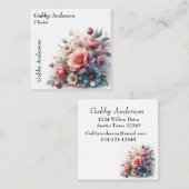 フローラ花屋 スクエア名刺 (正面/裏面)
