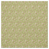 フローラ花文緑地布 ファブリック (見本)