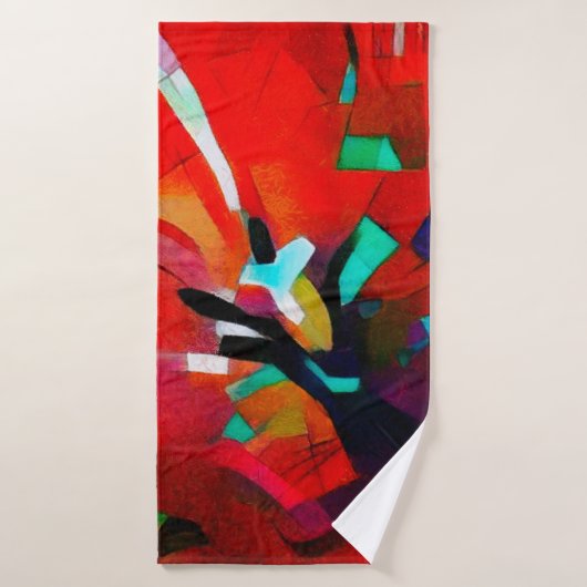 フローラ花束抽象化。バージモダンョン  バスタオル (バスタオル)