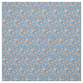 フローラ花模様（青） ファブリック (見本)