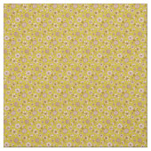 フローラ花模様（黄色）背景（布） ファブリック (見本)
