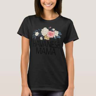 フローラ花水彩おもしろいハバネママ Tシャツ