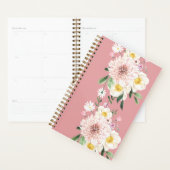 フローラ花赤面ピンクがかったスパイラルプランナー プランナー手帳 (ディスプレー)