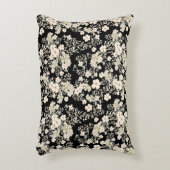 フローラ花野葉花黒背景 アクセントクッション (正面(垂直))