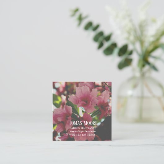 フローラ花開き名刺 スクエア名刺 (スタンド正面)