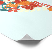 フローラ芸術的キツネ野生動物自然テーマ ポスター (角)