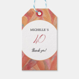 フローラ芸術的フェザーパステルウォーターカラー ギフトタグ