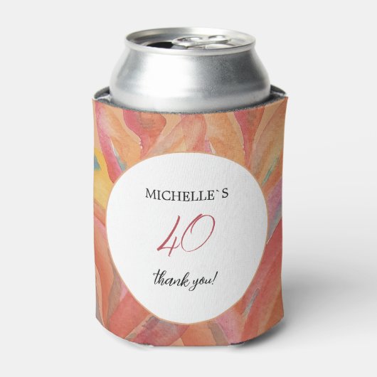 フローラ芸術的フェザーパステルウォーターカラー 缶クーラー (缶正面)