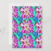 フローラ芸術的ボホウォーター色招待状デザイン 招待状 (裏面)