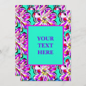 フローラ芸術的ボホウォーター色招待状デザイン 招待状 (正面/裏面)