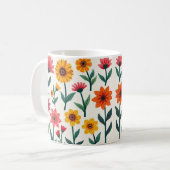 フローラ芸術的マグス コーヒーマグカップ (正面左)