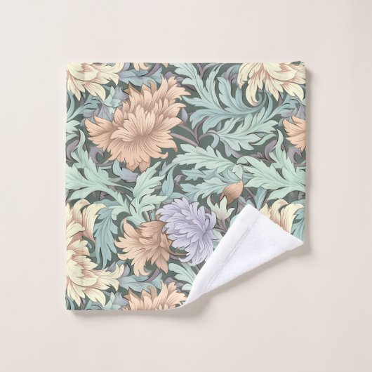 フローラ芸術的モリススタイルバスタオル バスタオルセット (ウォッシュタオル)