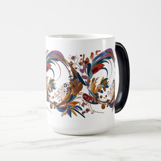 フローラ芸術的旋回モーフィングマグ15 oz モーフィングマグカップ (正面右)