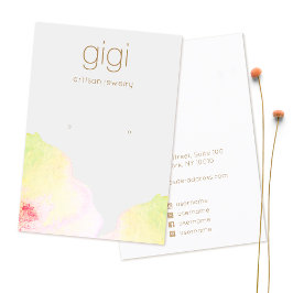 フローラ芸術的水彩耳飾り表示ホルダー 名刺