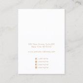 フローラ芸術的水彩耳飾り表示ホルダー 名刺 (裏面)