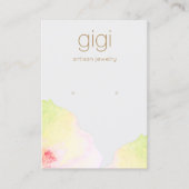 フローラ芸術的水彩耳飾り表示ホルダー 名刺 (正面)