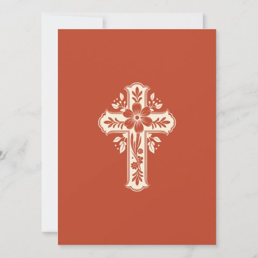 フローラ芸術的洗礼 招待状 (裏面)