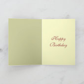 フローラ芸術的静止付き誕生日カード カード (内部)