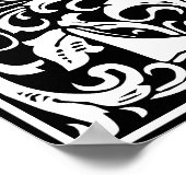 フローラ英字モノグラム文字S ポスター (角)