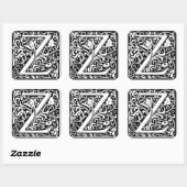 フローラ英字モノグラムM スクエアシール (シート)