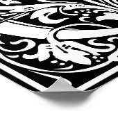 フローラ英字モノグラムO ポスター (角)