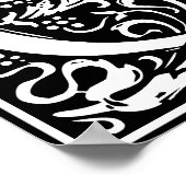 フローラ英字モノグラムQ ポスター (角)