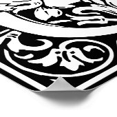 フローラ英字モノグラムU ポスター (角)