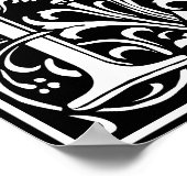 フローラ英字N ポスター (角)