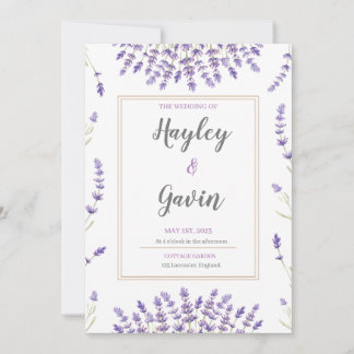 フローラ英語カントリーウェディング 招待状