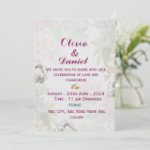 フローラ英語結婚式招待状 招待状 (スタンド正面)