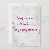 フローラ英語結婚式招待状 招待状 (裏面)