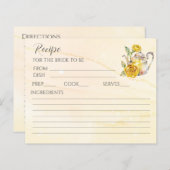 フローラ茶パーティーブライダルシャワーレシピカード (正面/裏面)