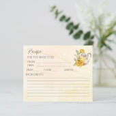 フローラ茶パーティーブライダルシャワーレシピカード (スタンド正面)