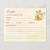 フローラ茶パーティーブライダルシャワーレシピカード (正面)