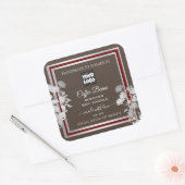 フローラ茶色の製品のパッケージラベル（ロゴ付き） スクエアシール (封筒)