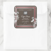 フローラ茶色の製品のパッケージラベル（ロゴ付き） スクエアシール (バッグ)