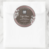 フローラ茶色の製品のパッケージラベル(ロゴ付き) ラウンドシール (バッグ)