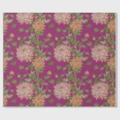 フローラ菊の模様の包み紙 ラッピングペーパー (フラット)