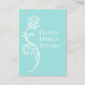 フローラ華美アクア及びホワイト名刺 名刺 (正面)