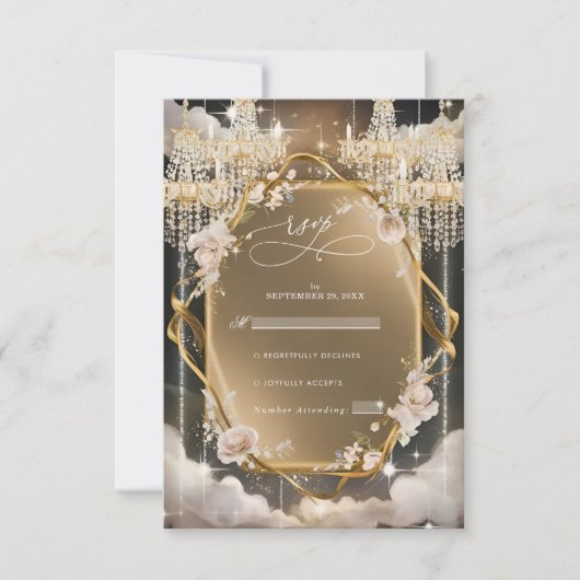 フローラ華美ゴールデンチャンデ結婚リア 出欠カード (正面)